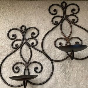 Metal wall sconces